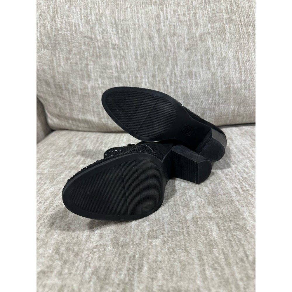 Jennifer Lopez Women’s Ankle Boots Size 6.5 Black Suede and Studs Galena - Picture 10 of 14